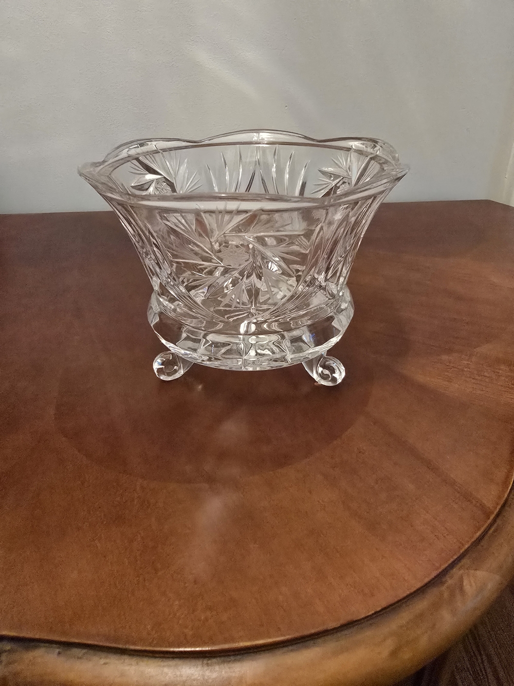 Vintage 3-Footed Crystal Bowl